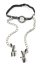 Set Bondage Pipedream "O-Ring Gag with Nipple Clamps" - Negru - dimensiuni complete