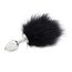 Butt Plug Anal Toyz4Lovers "Pony Tail" 6 cm - Negru - vedere frontala