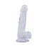Dildo Realistic cu scrot din silicon transparent Hi-Rubber, 19,5cm x 3,5cm - detaliu design