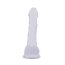 Dildo Realistic cu scrot din silicon transparent Hi-Rubber, 19,5cm x 3,5cm - detaliu finisaj