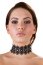Choker Elegant Dantela Neagra cu Strassuri# - detaliu design