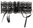 Choker Elegant Dantela Neagra cu Strassuri# - detaliu finisaj