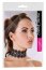 Choker Elegant Dantela Neagra cu Strassuri# - vedere laterala