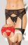 Set Portjartiera cu Bikini Softline - Alb# - detaliu design