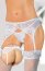 Set Portjartiera cu Bikini Softline - Alb# - vedere frontala