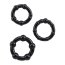 Set 3 inele Penis Get Lock Negre - dimensiuni complete