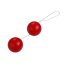 Bile Vaginale Kegel Seven Creations "Twins Balls" 20 cm - Rosu - vedere frontala