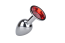 Plug Anal Metal Red Jewel Small