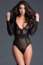 Body Negru cu Gluga, Allure Lingerie#