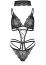 Set_Body Negru Dantela Leg Avenue