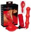 Vibrator Anal Gonflabil Rosu Unisex Bad Kitty - vedere frontala