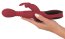 Vibrator Rabbit Rosu cu Rotatii, Vibratii, Incalzire si Lovitura de Ciocan - dimensiuni complete