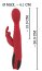 Vibrator Rabbit Rosu cu Rotatii, Vibratii, Incalzire si Lovitura de Ciocan - detaliu ambalaj