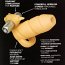 Manson Penis California Exotics  "Futurotic 4 Way Arouser" 10 cm - Galben##