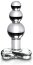 Dop Anal Sticla Icicles No 47 Transparent vedere frontala becuri gradate suflat manual Pipedream