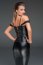 Corset Noir Handmade cu dantela neagra#