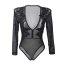 Body Negru Brodat, Paris Hollywood# - detaliu finisaj