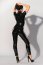 Salopeta Overall Latex -  Negru - vedere laterala