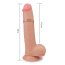 Dildo Realistic Lovetoy "Sliding Skin Dong 8" 23 cm - Natural##