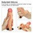 Prelungitor Penis cu Vibratii Lovetoy »Vibrating Silicone Extender« 19 cm - Natural