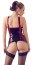 Corset Body Latex - Negru - vedere laterala