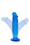 Dildo Blush "Blue Clear" 16,51 cm - Albastru - vedere laterala