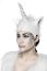 Costum  Unicorn Mask Paradise - Alb - dimensiuni complete