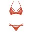 Set Lenjerie Sexy, Osessive, Rosu# - culoare si material