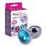 Plug Anal Metal RelaXxxx Silver Blue Small - vedere frontala