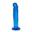 Dildo Blush "Blue Clear" 16,51 cm - Albastru - culoare si material
