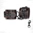 Catuse Fetish Bondage, piele neagra, cusaturi rosii - dimensiuni complete