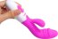 Vibrator Rabbit Silicon Area, Q-Toys, Roz, 10 viteze, 2 Motoare - vedere laterala