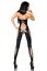 Salopeta Latex Look Overall Saresia - Negru