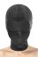 Cagula Fetish Tentation "Lips Darkness" - Negru - culoare si material