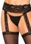Dres Portjartier Decupat Leg Avenue - Negru - culoare si material