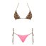 Costum de baie leopard-/corai, Bella Vista, Obsessive, 2 fete# - accesorii incluse