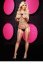 Catsuit Lapdance Crotchless Fencenet, Negru S-L# - detaliu design