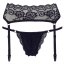 Set Portjartier cu Chiloti Cottelli Collection - Negru - culoare si material
