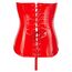 Set Corset Latex si chilot Latex - Rosu - detaliu finisaj