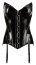 Corset Latex Look Donna Black Level - Negru - detaliu finisaj