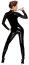 Salopeta Latex Full Jumpsuit Noir Handmade - Negru - accesorii incluse