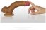 Dildo Dual-layered Platinum Silicone Cock, 21,5 cm x 4 cm - dimensiuni complete