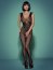 Catsuit de Dantela cu Aripi Obsessive - Negru