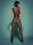 Catsuit de Dantela cu Aripi Obsessive - Negru