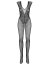 Catsuit de Dantela cu Aripi Obsessive - Negru