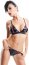 Lenjerie Sexy WetLook Asamy Shibari Demoniq - Negru - vedere frontala