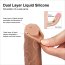 Dildo Dual-layered Platinum Silicone Cock, 21,5 cm x 4 cm - detaliu ambalaj
