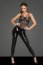 Salopeta Jumpsuit Latex, Elegant Wetlook Noir Handmade - Negru