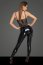 Salopeta Jumpsuit Latex, Elegant Wetlook Noir Handmade - Negru