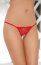 Bikini, G-string dantela, cu decupaj, semitransparent, rosu, Softline# - culoare si material